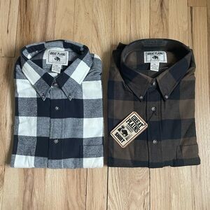 NWT 2 Men's Great Plains Clothing Company Flannel Shirts - Size XXL
